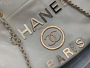 Chanel large Shopping bag white lambskin 33cm - 5