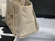 Chanel large Shopping bag white lambskin 33cm - 6