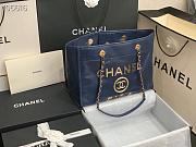 Chanel large Shopping bag blue lambskin 33cm - 1