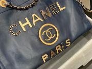 Chanel large Shopping bag blue lambskin 33cm - 5