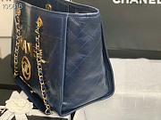 Chanel large Shopping bag blue lambskin 33cm - 6