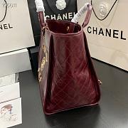 Chanel large Shopping bag red lambskin 40cm - 3