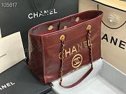 Chanel large Shopping bag red lambskin 33cm - 2