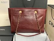 Chanel large Shopping bag red lambskin 33cm - 3