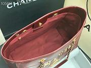 Chanel large Shopping bag red lambskin 33cm - 4