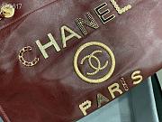 Chanel large Shopping bag red lambskin 33cm - 5