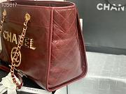 Chanel large Shopping bag red lambskin 33cm - 6