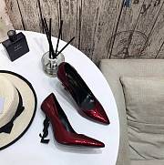 YSL Opyum pumps in red patent leather with black heel - 1
