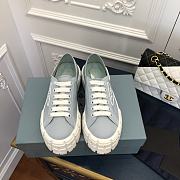 Prada Double Wheel nylon gabardine sneakers blue - 5