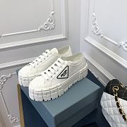 Prada Double Wheel nylon gabardine sneakers white - 3