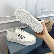 Prada Double Wheel nylon gabardine sneakers white - 4