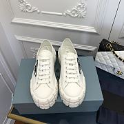 Prada Double Wheel nylon gabardine sneakers white - 5