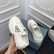 Prada Double Wheel nylon gabardine sneakers white - 6