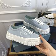 Prada Double Wheel nylon gabardine sneakers blue - 2