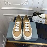 Prada Double Wheel nylon gabardine sneakers beige - 4