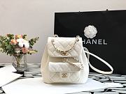 Chanel backpack white lambskin 18cm - 1