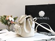 Chanel backpack white lambskin 18cm - 5