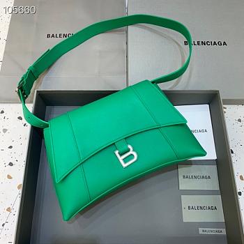 Balenciaga Hourglass shoulder bag in green 12801180 29cm