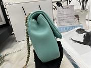 Chanel Small Flap Bag Large Chain Mint Lambskin AS1353 size 16x24x6 cm - 2