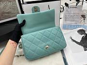 Chanel Small Flap Bag Large Chain Mint Lambskin AS1353 size 16x24x6 cm - 4