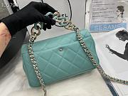Chanel Small Flap Bag Large Chain Mint Lambskin AS1353 size 16x24x6 cm - 3