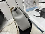 Chanel Small Flap Bag Large Chain Grey Lambskin AS1353 size 16x24x6 cm - 4