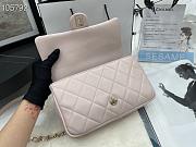 Chanel Small Flap Bag Large Chain Light Pink Lambskin AS1353 size 16x24x6 cm - 2