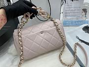 Chanel Small Flap Bag Large Chain Light Pink Lambskin AS1353 size 16x24x6 cm - 6