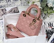 Dior Lady my ABCDIOR bag pink cannage lambskin M8013 20cm - 1