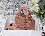 Dior Lady my ABCDIOR bag pink cannage lambskin M8013 20cm - 6