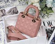 Dior Lady my ABCDIOR bag pink cannage lambskin M8013 20cm - 4