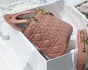 Dior Lady my ABCDIOR bag pink cannage lambskin M8013 20cm - 2