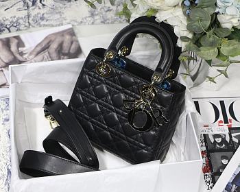 Dior Lady my ABCDIOR bag black cannage lambskin M8013 20cm