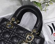 Dior Lady my ABCDIOR bag black cannage lambskin M8013 20cm - 4