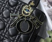Dior Lady my ABCDIOR bag black cannage lambskin M8013 20cm - 5