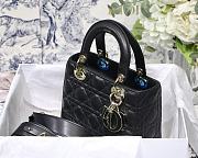 Dior Lady my ABCDIOR bag black cannage lambskin M8013 20cm - 6