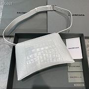 Balenciaga Hourglass crocodile leather shoulder bag in white 12801180 29cm - 6