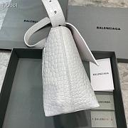 Balenciaga Hourglass crocodile leather shoulder bag in white 12801180 29cm - 4