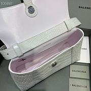 Balenciaga Hourglass crocodile leather shoulder bag in white 12801180 29cm - 5