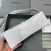 Balenciaga Hourglass crocodile leather shoulder bag in white 12801180 29cm - 2