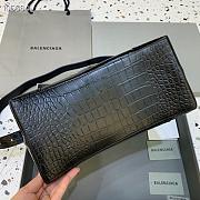 Balenciaga Hourglass crocodile leather shoulder bag in black 13801280 32cm - 5