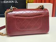Chanel Cosmopolite flap bag red 91864 24cm - 5