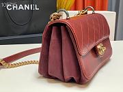 Chanel Cosmopolite flap bag red 91864 24cm - 3