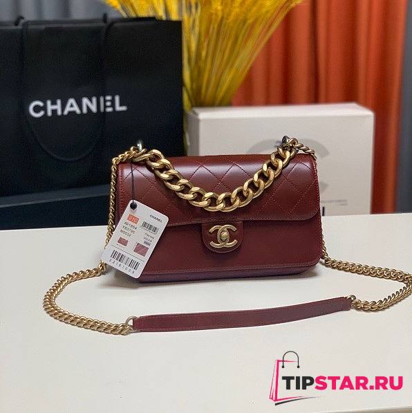 Chanel Cosmopolite flap bag red 91864 24cm - 1