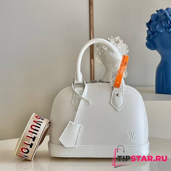 LV Alma BB epi leather white M59217 23.5cm - 1