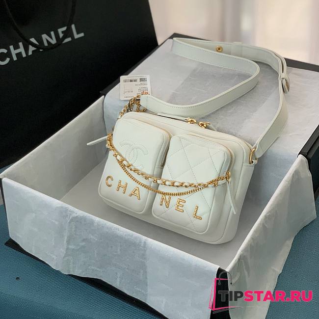 Chanel Camera case bag white AS2923 20.5cm - 1