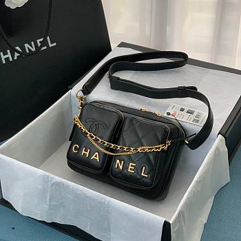 Chanel Camera case bag black AS2923 20.5cm