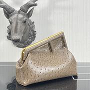 Fendi first small ostrich leather beige 2217 26cm - 5