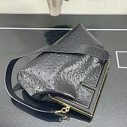 Fendi first small ostrich leather black 2216 32.5cm - 2