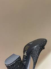 Prada Satin sling-back pumps with black crystals 1I767M - 4